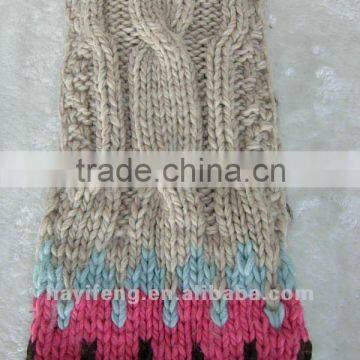 Winter warm knitted scarf