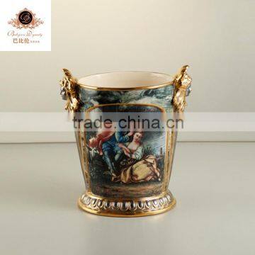 Good Qaulity Cute Large Colorful Ceramic Vase Tureen With Lid photo-4