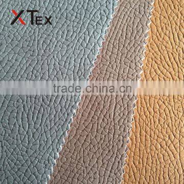 waterproof lichee pattern functional leather look fabric with polar fleece for home furniture made in china