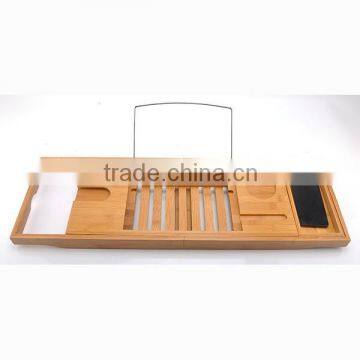 FB7-5012 bamboo bathtub caddy tray expandable bamboo bath caddy bamboo shower caddy                        
                                                Quality Choice