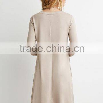 Terry Cloth With Soft Nap Posed Long-sleeved Dress photo-2