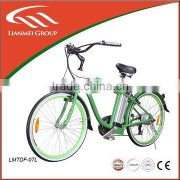 26inch electric bicycle 350w 2014 beach cruiser 36v12AH with CE