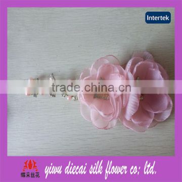 Domestic popular wedding hair burned tulle flower