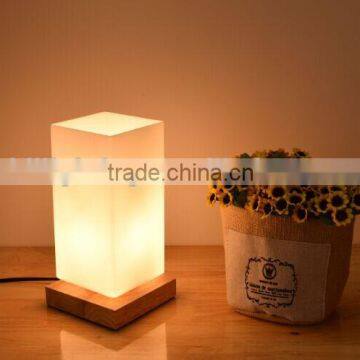 2016 new wooden glass table lamp mini desk table lamp promotional gift lamp