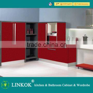 red color small modern kitchen cabinet sets for project