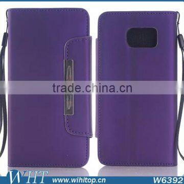 Scrub Hand Wallet Leather Case With Card Slot For Samsung Galaxy S6 photo-5