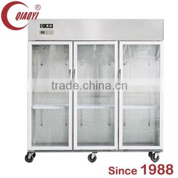 QIAOYI C glass door stainless steel chiller