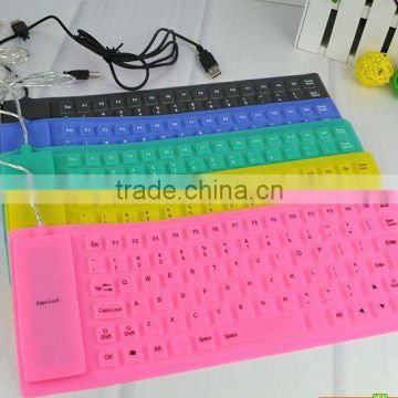 85keys waterproof wireless silicone keyboard