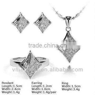 [SZK-0110] 925 Sterling Silver Jewelry Set, New Designs Silver Jewelry Set with CZ Stones, Micro Pave Jewelry Sets