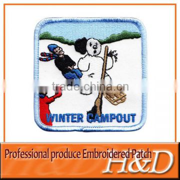 winter campout kids woven clothing label for sale