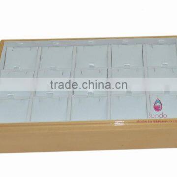 PU Lined Wooden Jewelry Tray for Pendants display