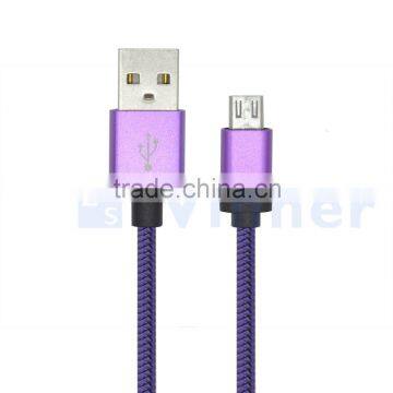 3.3 Ft(1M) High Speed Aluminum Shell Nylon Braided USB 2.0 A Male to Micro USB Male Cable photo-2