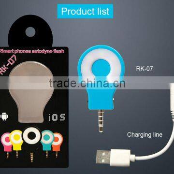RK07 8 led Lights Selfie Flash LED For Camera Phone Smartphone Support For Multiple Photography Mini Para Selfie Sync Led Flash