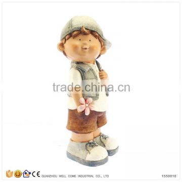 2016 Trending Products MgO Young Boys Modern Garden Sculpture