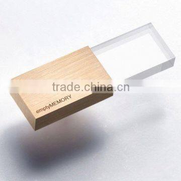 2014 new product wholesale transparent crystals usb flash drive free samples made in china