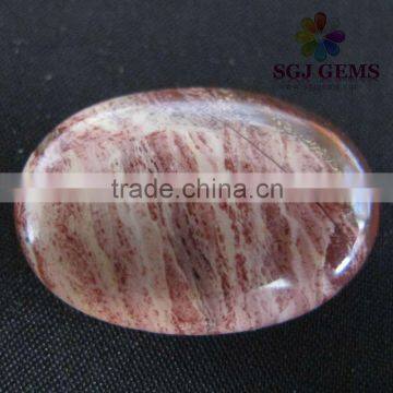 Stones for jewelry making-Red River Jasper Calibrated Oval Cabochons Beads-Loose gemstone beads and cabochons