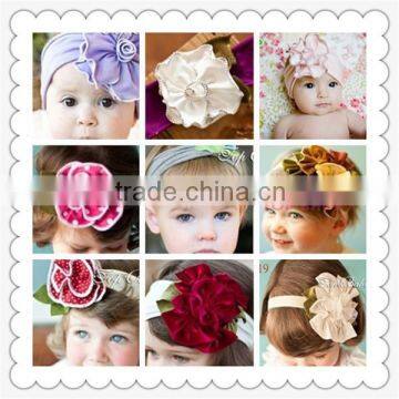 Wholesale fashion princess style headband,cotton flower headband for kids,baby kids girls headband bontique