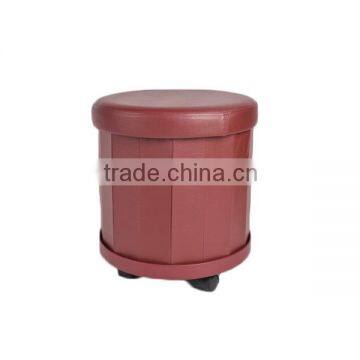 Customized modern foldable storage ottoman with wheel