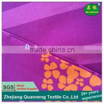 Purple high density 100 polyester microfiber bed sheet fabric