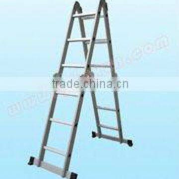 Combination aluminum ladder 4x3 steps