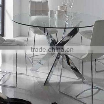 2014 Cheap New Design Round Dining Table With Flat Leg