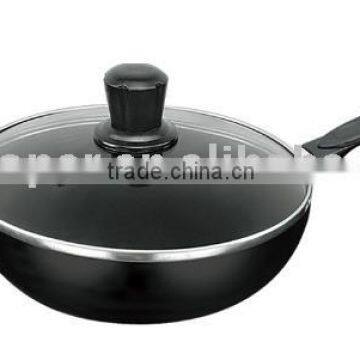 PWC,Aluminium non-stick pan wok with cover