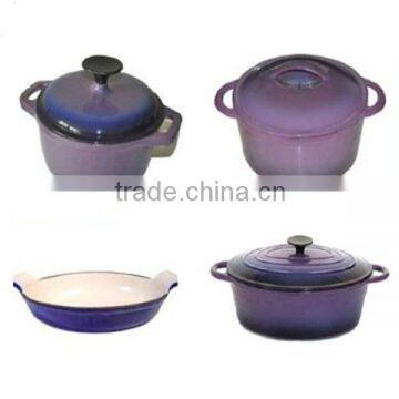 cast iron enamel cookware set