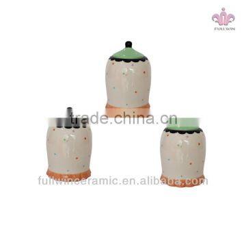 hand-painted ceramic Jar with lids