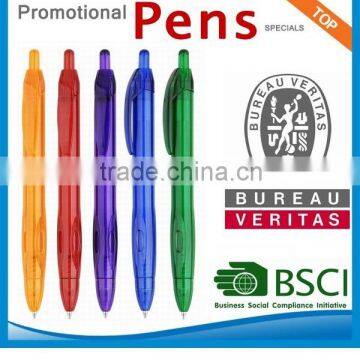 New popular colorful plastic ballpoint pens,nice color pen stationery