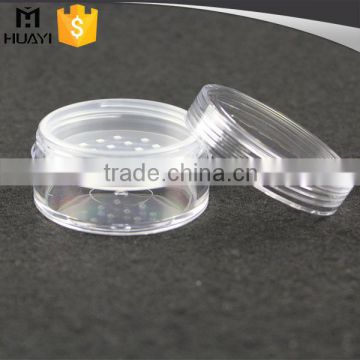 wholesale round clear loose powder jar with sifter