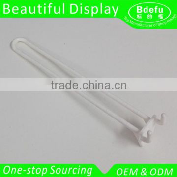 Small Plastic Double Hook for Paper Display Rack