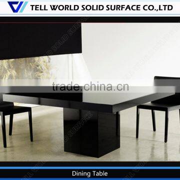 Modern artificial marble dining table designs four chairs