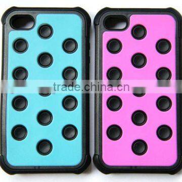 New armor Tri Layer cover for iPhone 4/4S (Silicone case/TPU Case/PC Case)