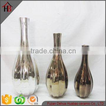 ceramic electroplating decoration flower tall vase