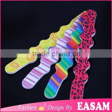 Easam hot wave shape nail file factory cheap price hot selling