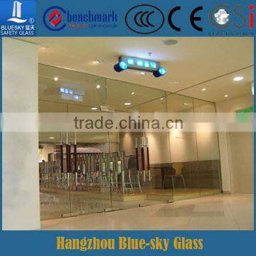 frameless folding glass door