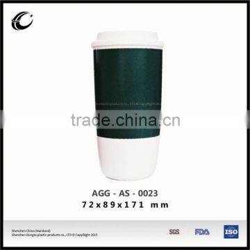 Color Changing hight quality clear plastic double wall mug