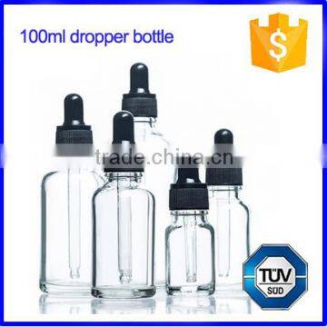 New good 100ml clear perfume glass bottle, glass dropping bottle                        
                                                                                Supplier's Choice