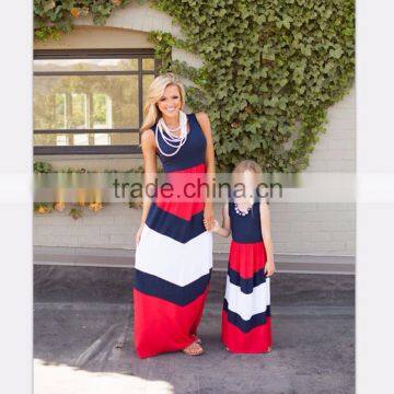 2016 fashion summer new style mommy and me maxi dress matching family outfits