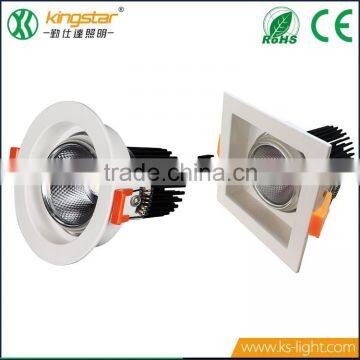 CE RoHS certified adjustable beam angle 15 led cob downlight