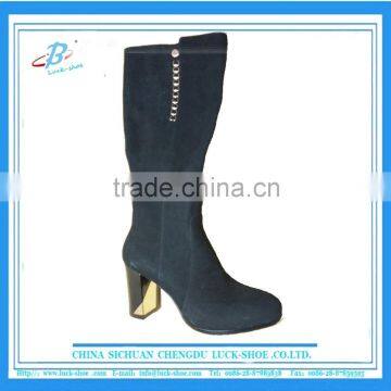 High quality long boots hot sale long boots women low heel long boots