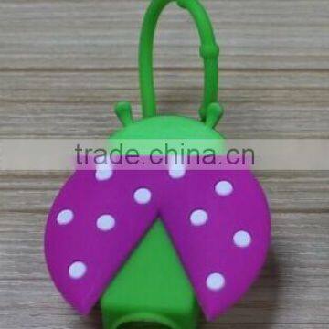 coccinella septempunctata Pocketbac holder, silicone insect shape hand sanitizer holder