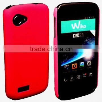 for wiko cink slim high quality dark pink colorful rubber painting case factory price