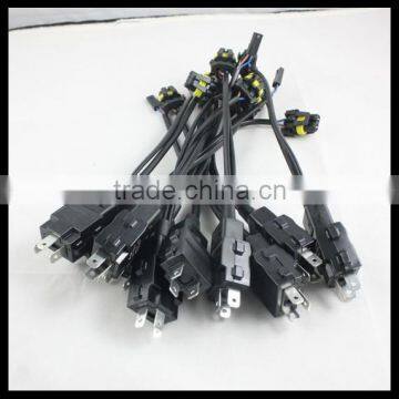 H4 H/L Relay Cable Harness Wires for Bi-xenon HID Headlight Fog Light Kit 9003 HID Relay Harness Switch Wiring Controller