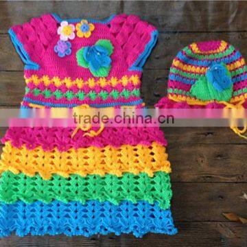 Crochet Baby Dress Girls Birthday Dress Cute Dresses