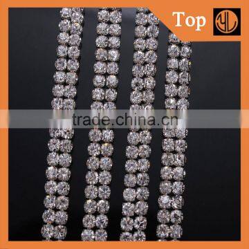 New arrival glass Crystal rhinestone cup chain for shoes