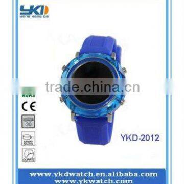 solar power digital watch with silicone band