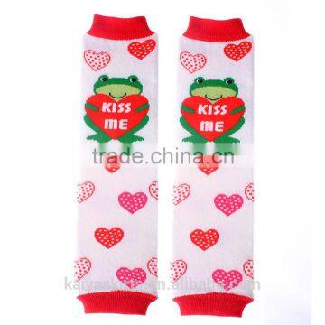 Lovely high quality factory direct wholesale kids save and soft easy moving cotton baby leg warmers