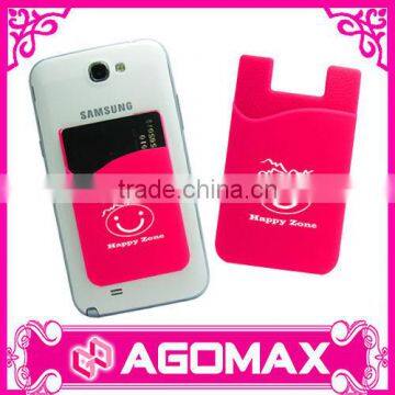 With real 3M sticker silicone mobile phone case wallet