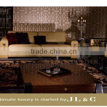 JS17-04 Four Seat Sofa in Living Room from JL&C Luxury Home Furniture latest designs 2016 (China supplier)